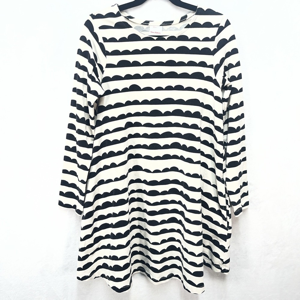 Hanna Andersson Cotton Swing‎ Dress Girls 8 Long Sleeve Pockets Casual Fall